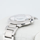 Cartier Ballon Bleu - Ref. W69012Z4 - 42mm Stainless Steel - Stunning Custom Mother of Pearl Diamond Panther Dial
