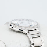 Cartier Ballon Bleu - Ref. W69012Z4 - 42mm Stainless Steel - Stunning Custom Mother of Pearl Diamond Panther Dial