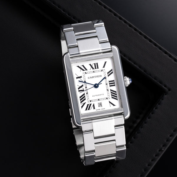 Cartier Tank XL W5200028 watch with Stainless Steel case, 41mm x 31mm.