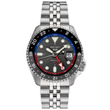 Seiko 5 Sports Gmt Auto Mens Silver Watchssk019k1