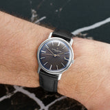 Front view of a Vacheron Constantin Patrimony watch featuring a white gold case and a 34mm diameter.