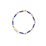 Blu Scarpa Aquamarine x Lapis Bar Bracelet 18K gold