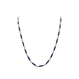 Blu Scarpa Aquamarine x Lapis Bar Necklace 18K gold
