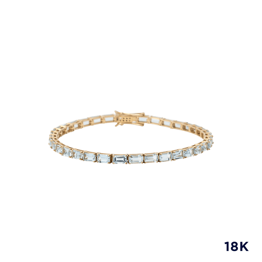 Blu Scarpa Aquamarine Tennis Bracelet 9 carats