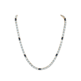 Blu Scarpa Aquamarine and Sapphire Tennis Necklace 45 carats