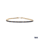 Sapphire Tennis Bracelet 6 carats detail