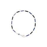 Blu Scarpa x Jake Woolf Lapis x Onyx Bar Bracelet 14K white gold