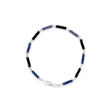 Blu Scarpa x Jake Woolf Lapis x Onyx Bar Bracelet sterling silver