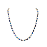 Blu Scarpa Blu Tricolore Sapphire Tennis Necklace