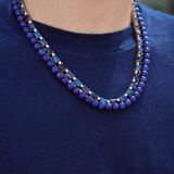 Blu Tricolore Sapphire Tennis Necklace detail