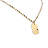 Dog Tag Pendant 14K gold detail