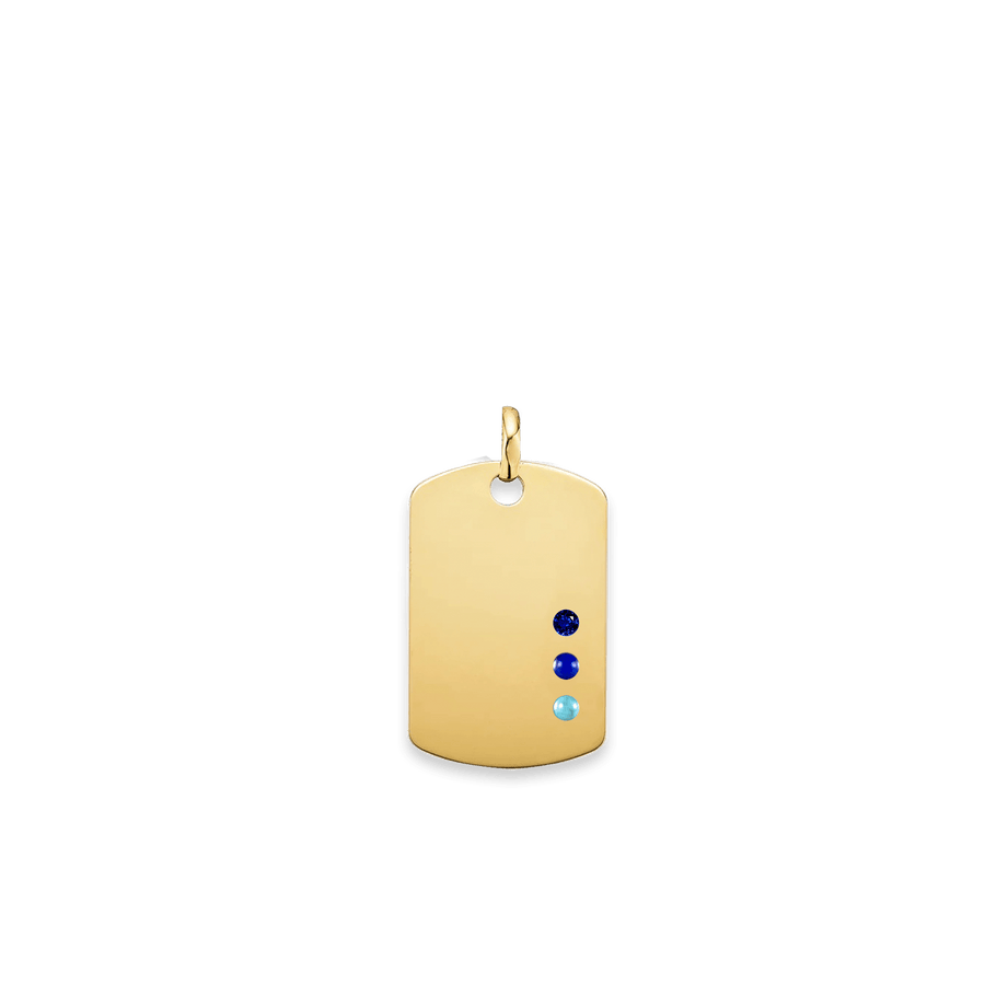 Blu Scarpa Dog Tag Pendant 14K gold