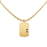 Dog Tag Pendant 14K gold alternate view