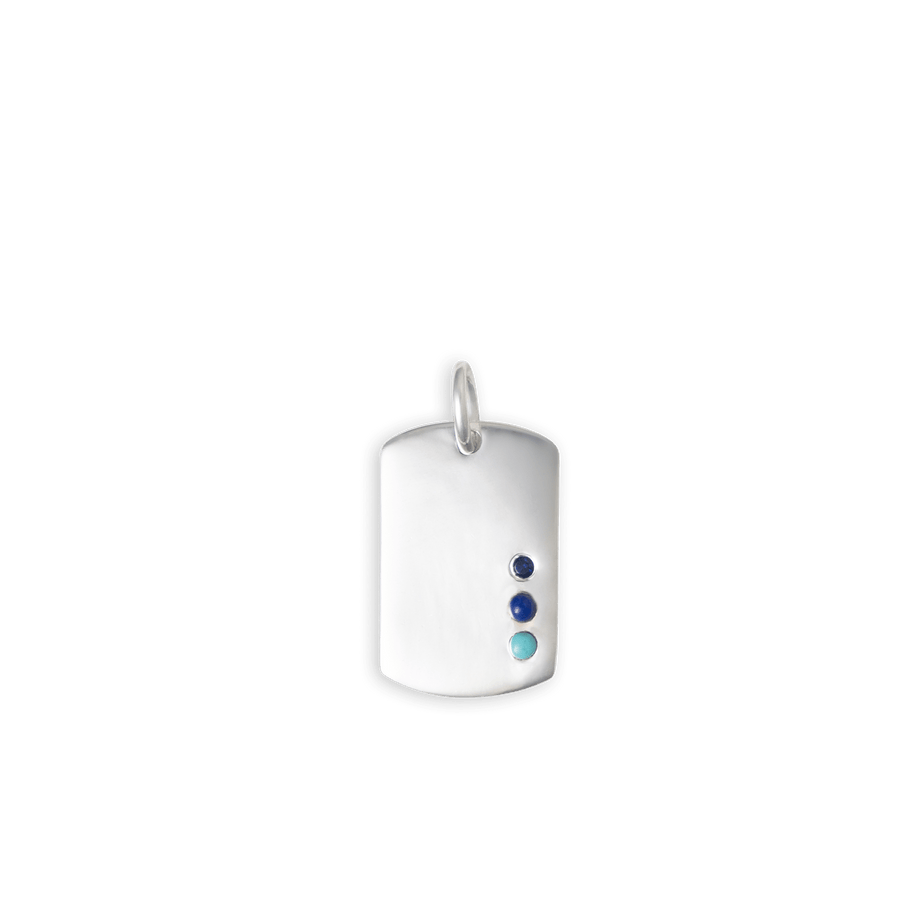 Blu Scarpa Dog Tag Pendant sterling silver
