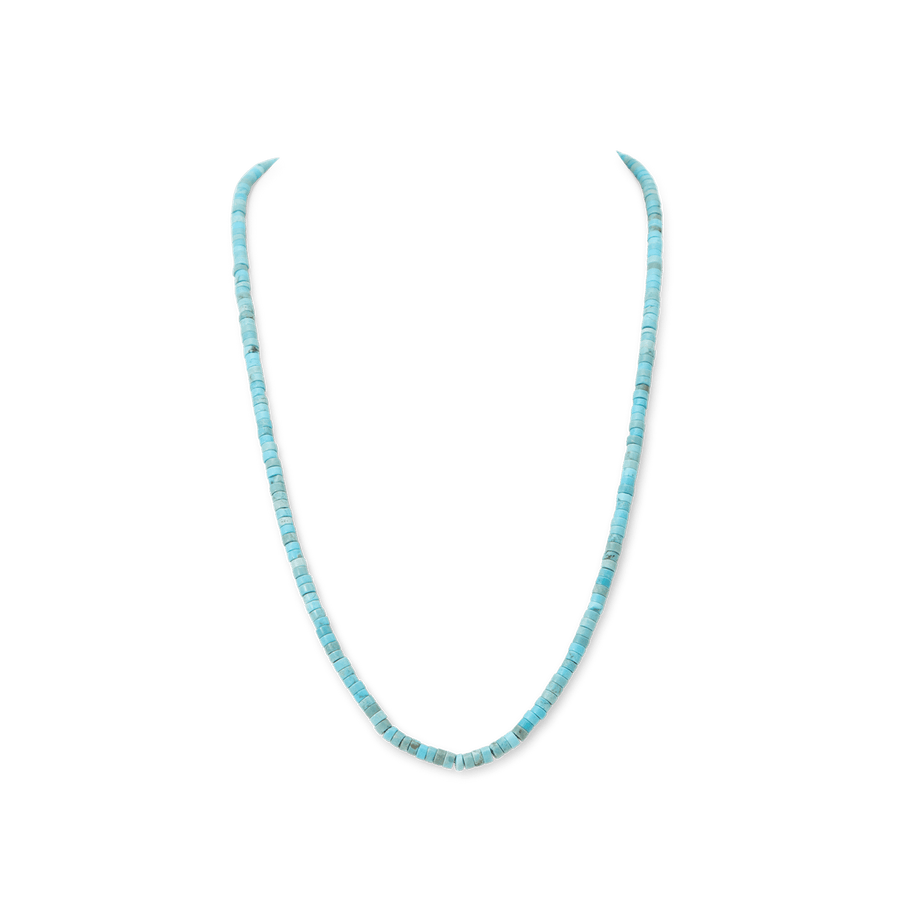 Blu Scarpa Heishi Turquoise Necklace 14K gold