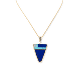 Blu Scarpa Inlay Santa Fe Pendant 18K gold