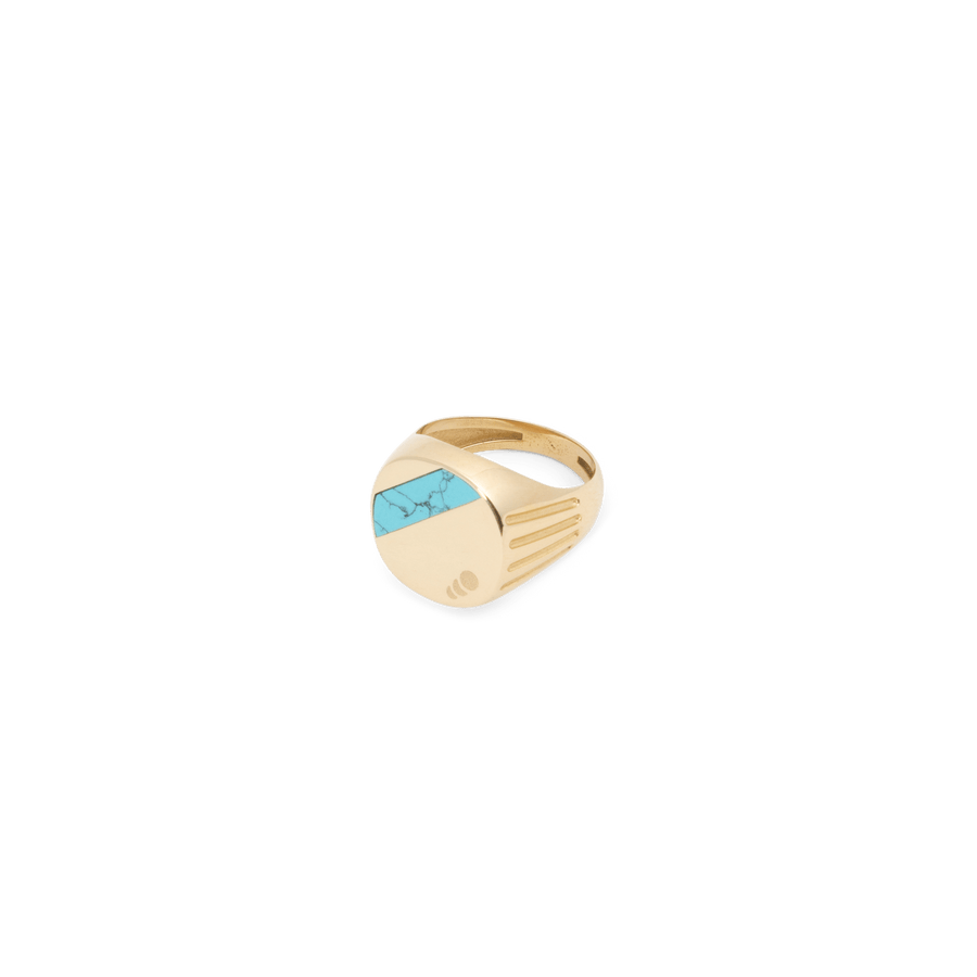 Blu Scarpa Insignia Turquoise Scarpa Ring 18K gold