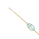 JO Peace Love Turquoise Bracelet detail