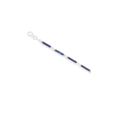 Lapis Bar Bracelet sterling silver detail