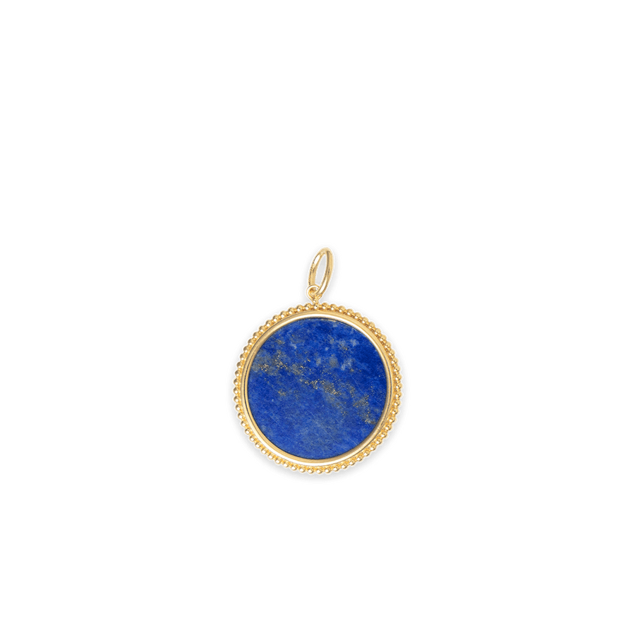 Blu Scarpa Lapis Moneta Pendant 14K gold