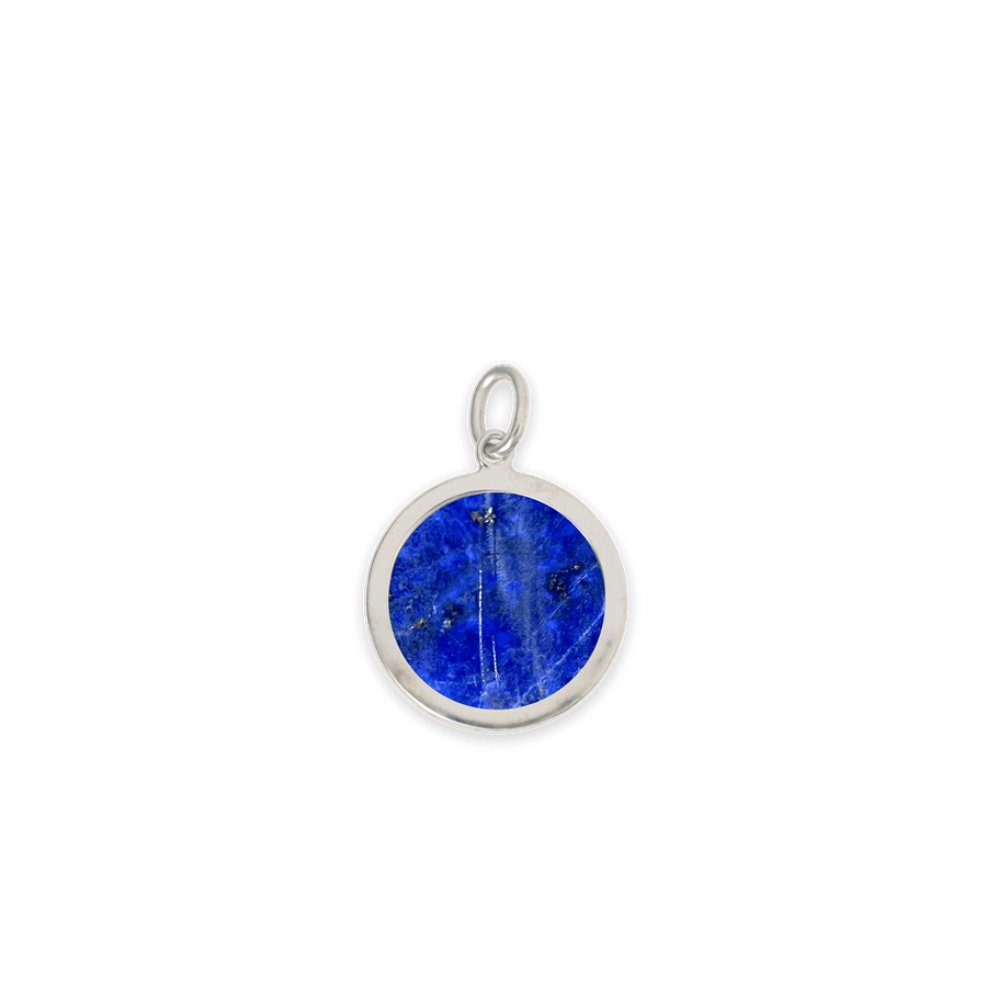 Blu Scarpa Lapis Moneta Pendant sterling silver