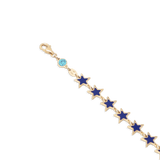 Blu Scarpa Lapis Star Bracelet 14K gold detail