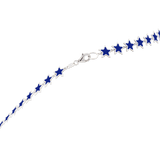 Lapis Star Necklace 14K white gold detail