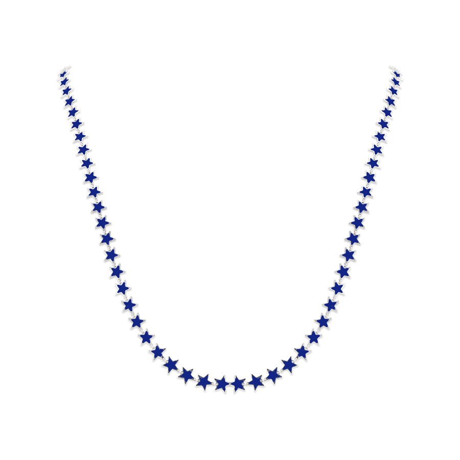 Blu Scarpa Lapis Star Necklace 14K white gold