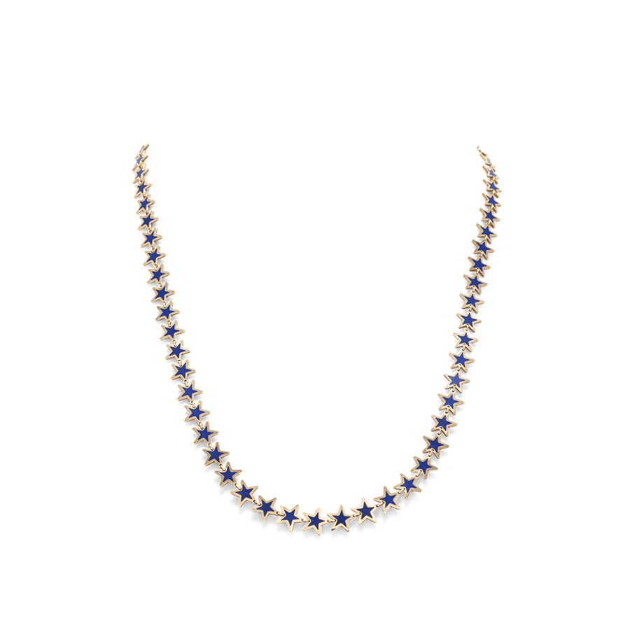 Blu Scarpa Lapis Star Necklace 14K yellow gold