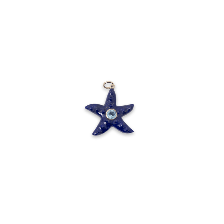 Blu Scarpa Lapis Starfish Pendant 14K gold