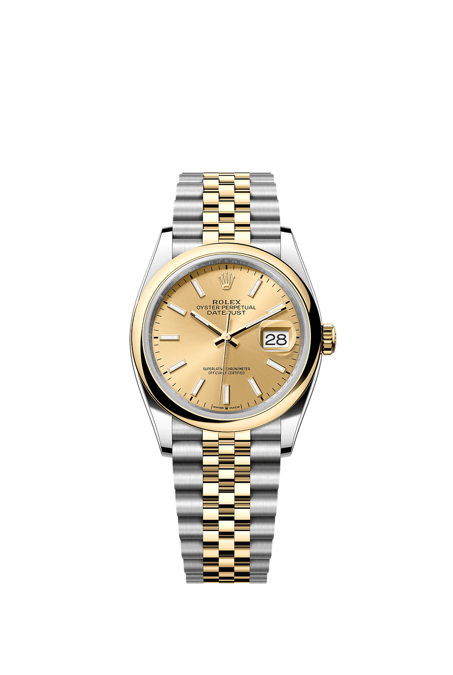 Rolex Datejust 36 126203 Champagne Index Dial Jubilee Bracelet