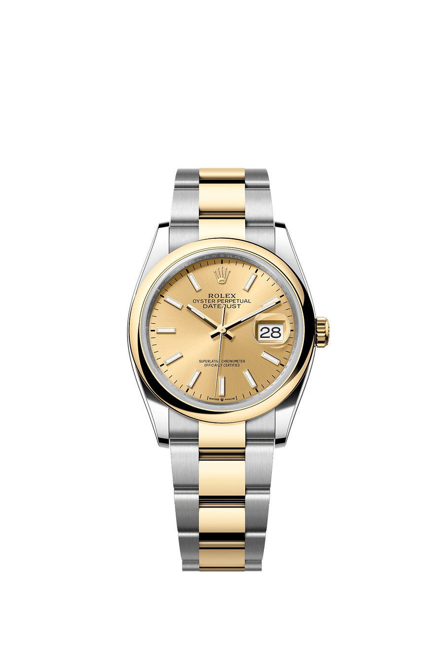 Rolex Datejust 36 126203 Champagne Index Dial Oyster Bracelet