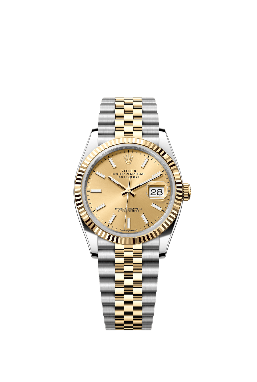 Rolex Datejust 36 126233 Champagne Index Dial Jubilee
