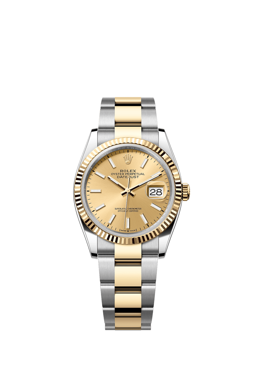 Rolex Datejust 36 126233 Champagne Index Dial Oyster