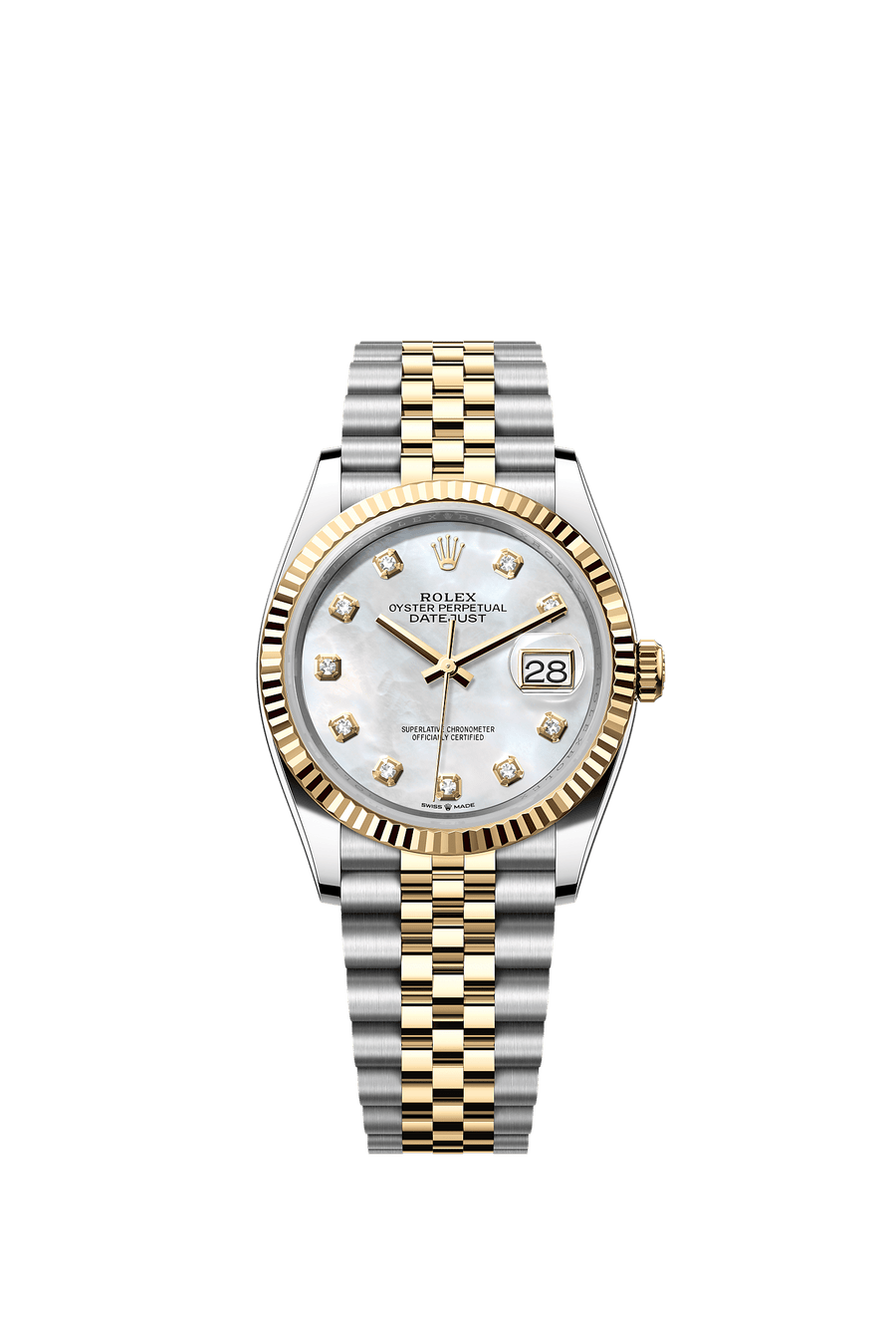 Rolex Datejust 36 126233 White MOP Diamond Dial Jubilee