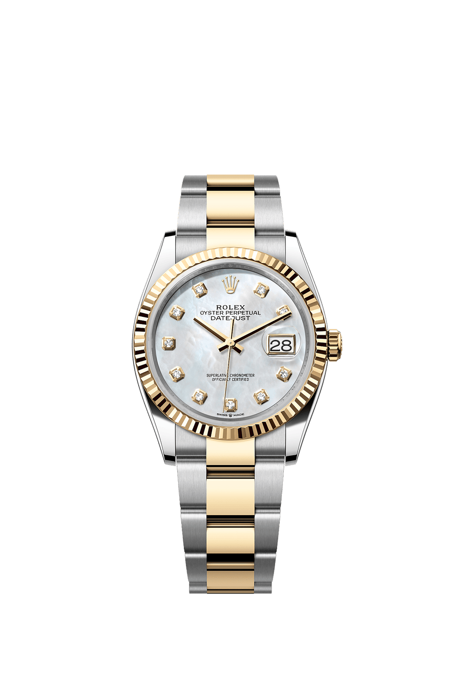 Rolex Datejust 36 126233 White MOP Diamond Dial Oyster