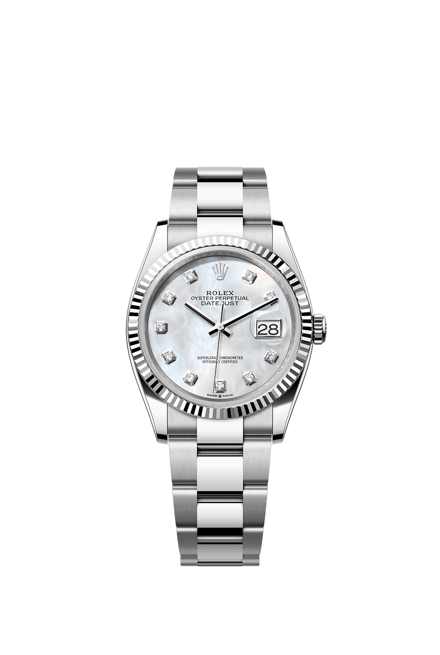 Rolex Datejust 36 126234 Mother-of-Pearl Diamond Dial Oyster Bracelet