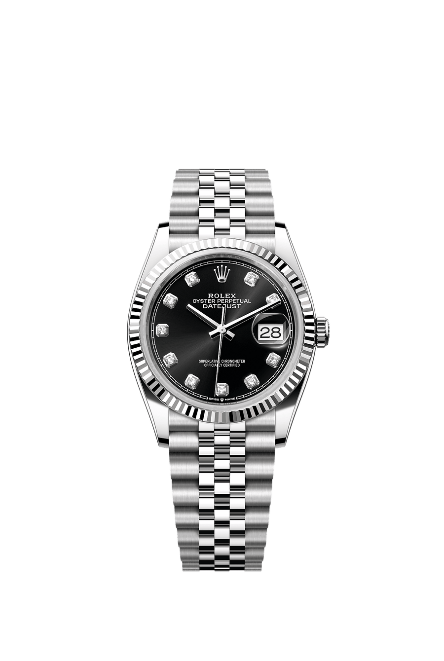 Rolex Datejust 36 126234 Black Diamond Dial Jubilee Bracelet
