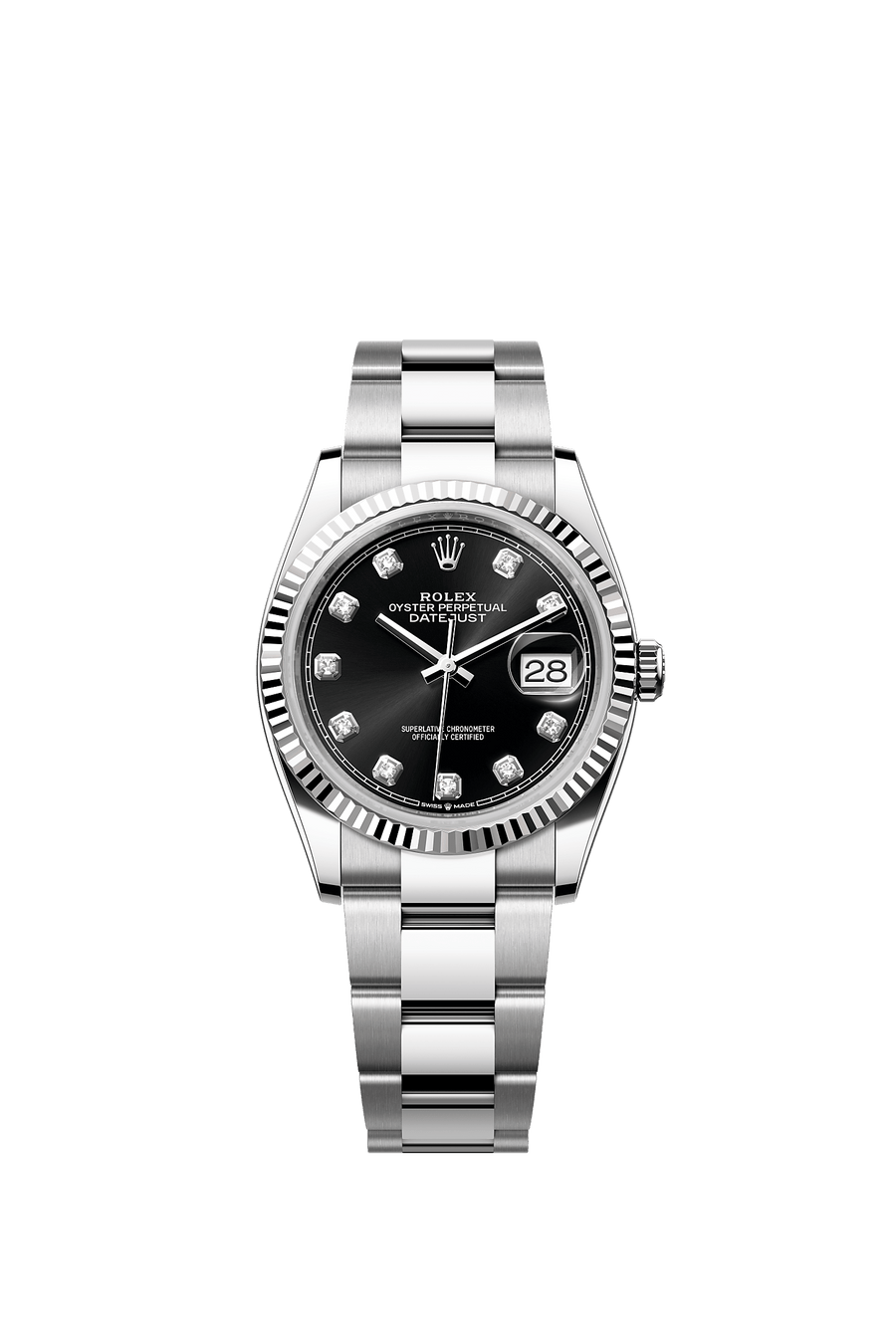Rolex Datejust 36 126234 Black Diamond Dial Oyster Bracelet