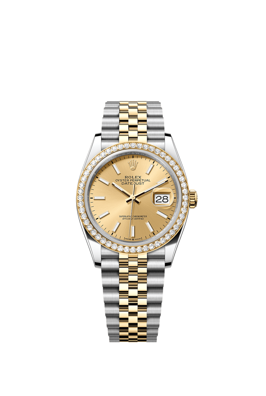 Rolex Datejust 36 126283RBR Champagne Index Dial Jubilee Bracelet