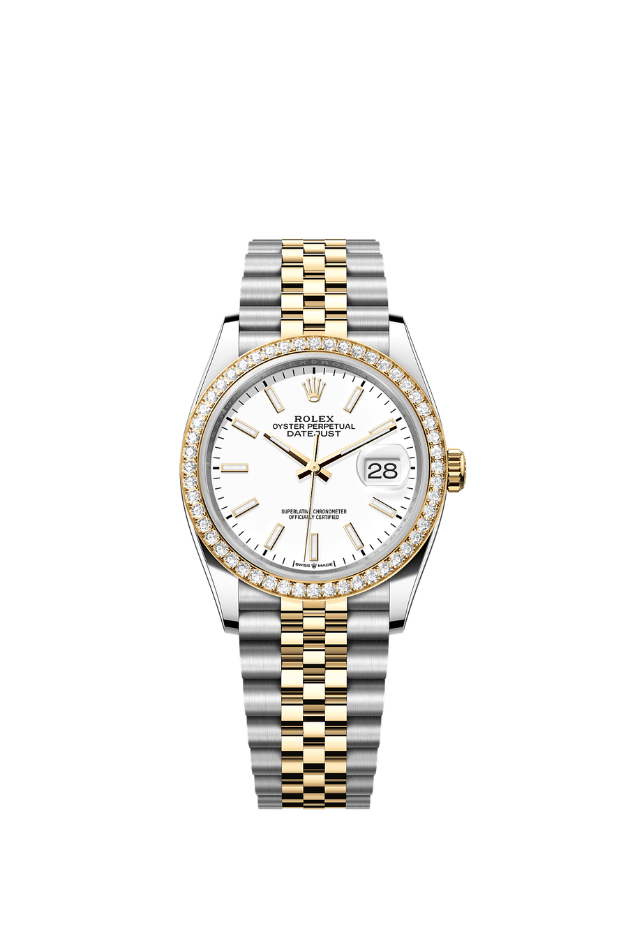 Rolex Datejust 36 126283RBR White Index Dial Jubilee Bracelet