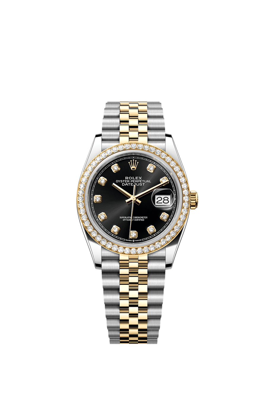 Rolex Datejust 36 126283RBR Black Diamond Dial Jubilee Bracelet