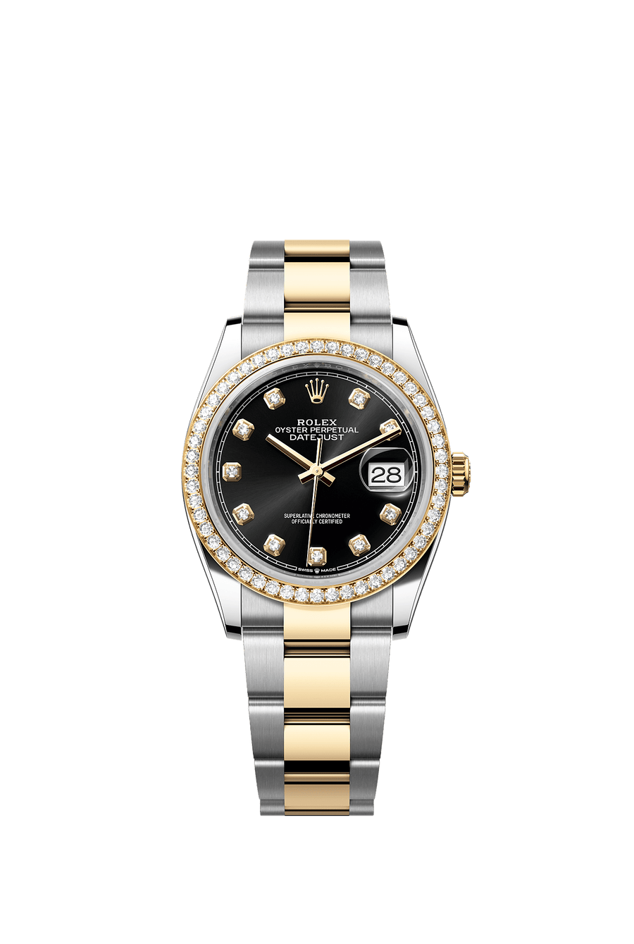 Rolex Datejust 36 126283RBR Black Diamond Dial Oyster Bracelet