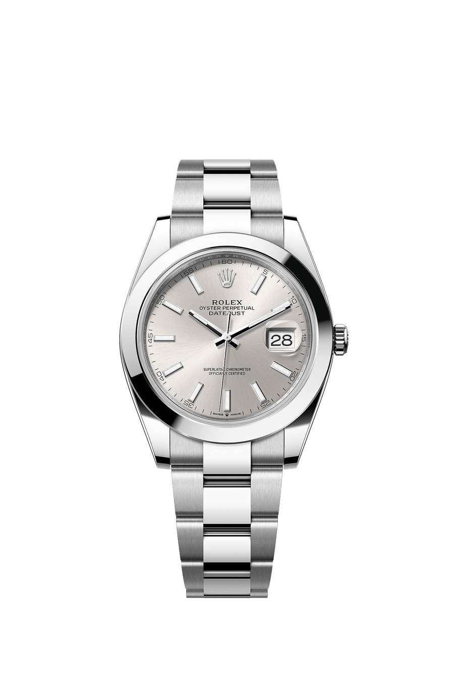 Rolex Datejust 41 126300 Silver Index dial Oyster bracelet
