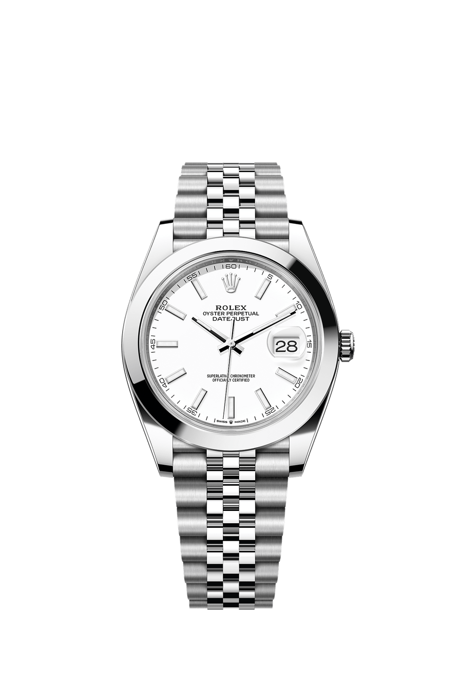 Rolex Datejust 41 126300 White Index dial Jubilee bracelet