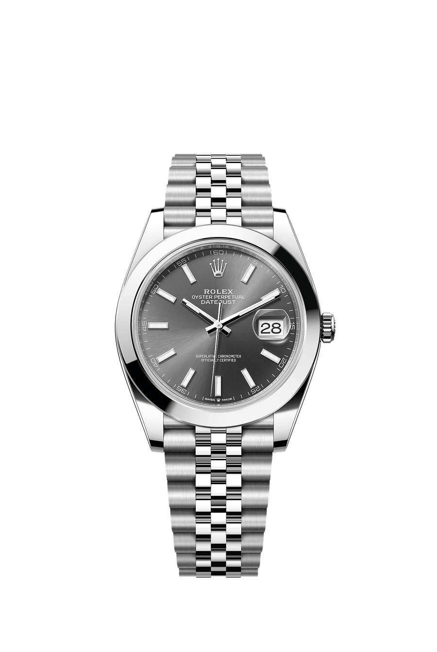 Rolex Datejust 41 126300 Dark Rhodium Index dial Jubilee bracelet