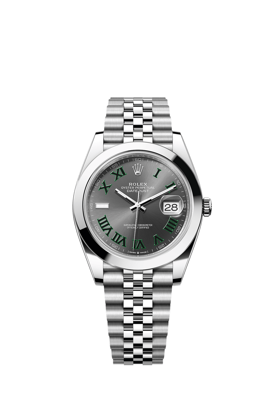 Rolex Datejust 41 126300 Slate Roman Wimbledon dial Jubilee bracelet