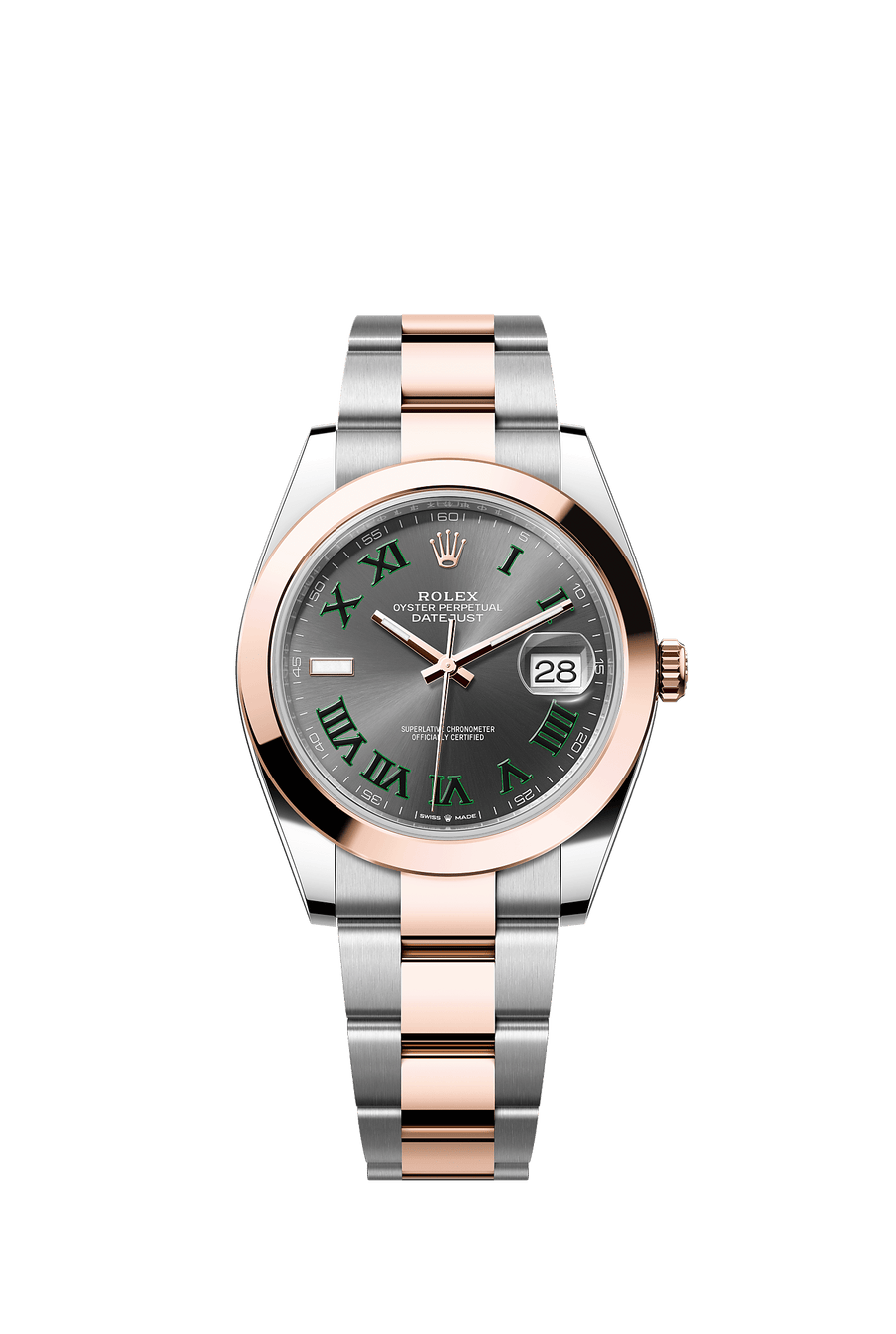 Rolex Datejust 41 126301 Slate Roman Wimbledon dial Oyster