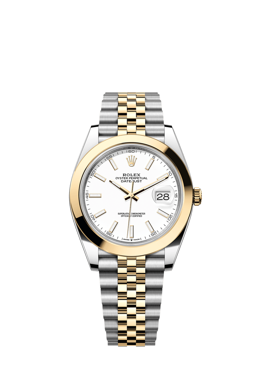 Rolex Datejust 41 126303 Steel and Yellow Gold White Index Dial Jubilee Bracelet