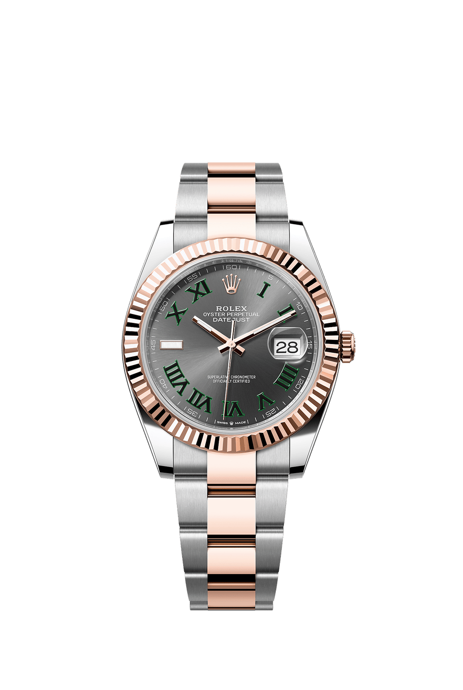 Rolex Datejust 41 126331 Slate Roman Wimbledon dial Oyster